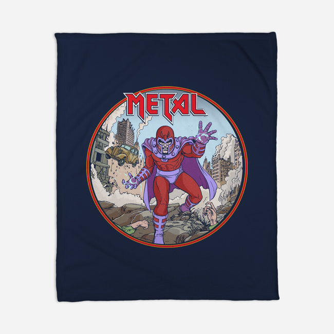 Magneto Is A Metalhead-None-Fleece-Blanket-Diego Gurgell