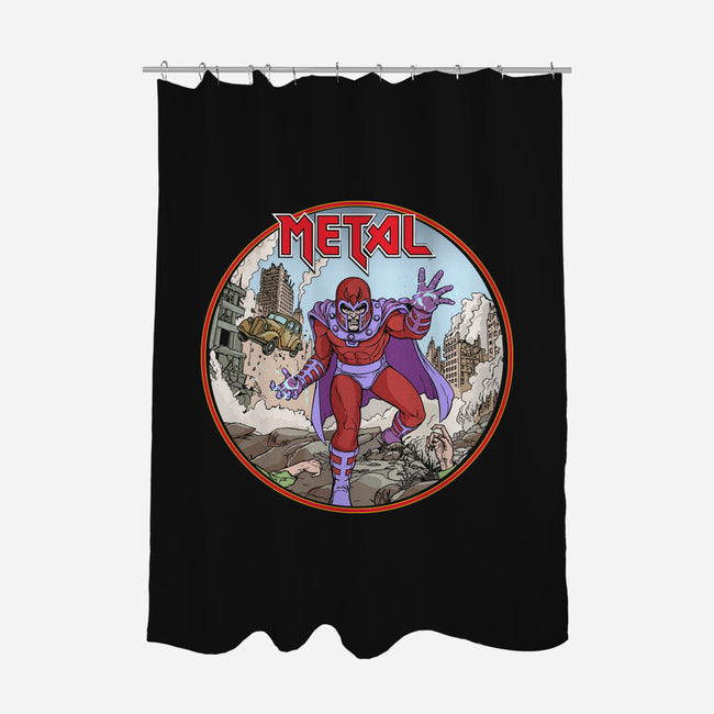 Magneto Is A Metalhead-None-Polyester-Shower Curtain-Diego Gurgell