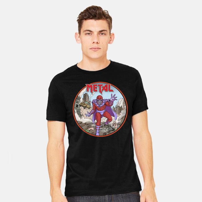 Magneto Is A Metalhead-Mens-Heavyweight-Tee-Diego Gurgell