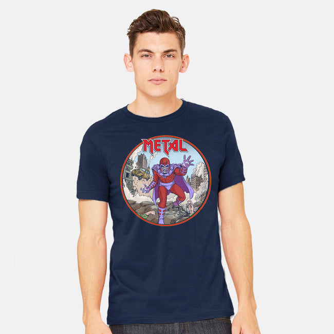 Magneto Is A Metalhead-Mens-Heavyweight-Tee-Diego Gurgell