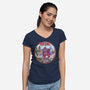Magneto Is A Metalhead-Womens-V-Neck-Tee-Diego Gurgell