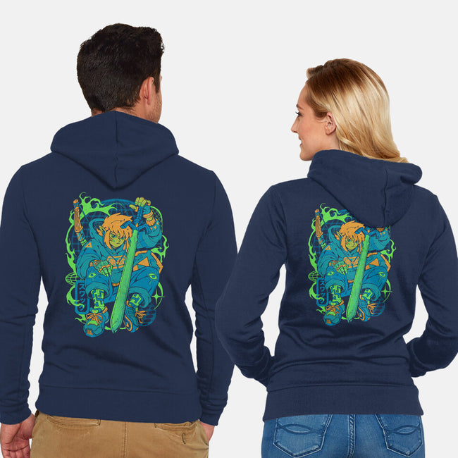 Hylian Swag-Unisex-Zip-Up-Sweatshirt-ilustrata
