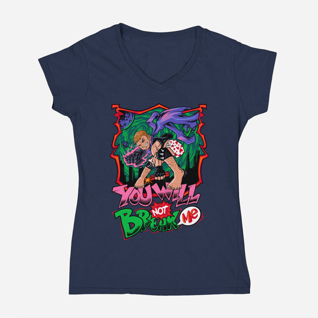 Dungeon Breaker-Womens-V-Neck-Tee-spoilerinc