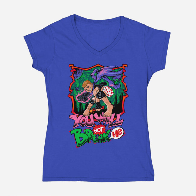Dungeon Breaker-Womens-V-Neck-Tee-spoilerinc