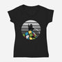 Unsolved City-Womens-V-Neck-Tee-spoilerinc