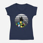 Unsolved City-Womens-V-Neck-Tee-spoilerinc