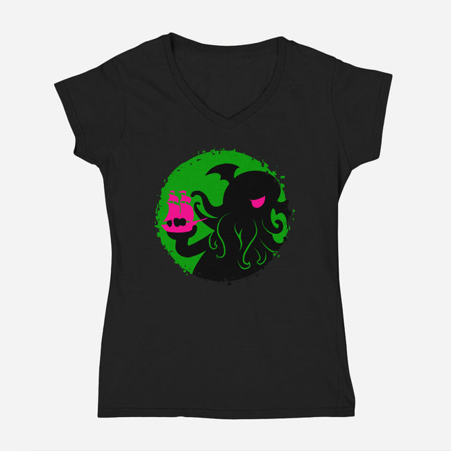 Oceanic Appetite-Womens-V-Neck-Tee-spoilerinc