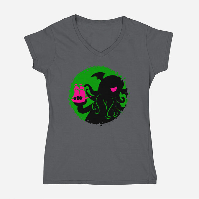 Oceanic Appetite-Womens-V-Neck-Tee-spoilerinc