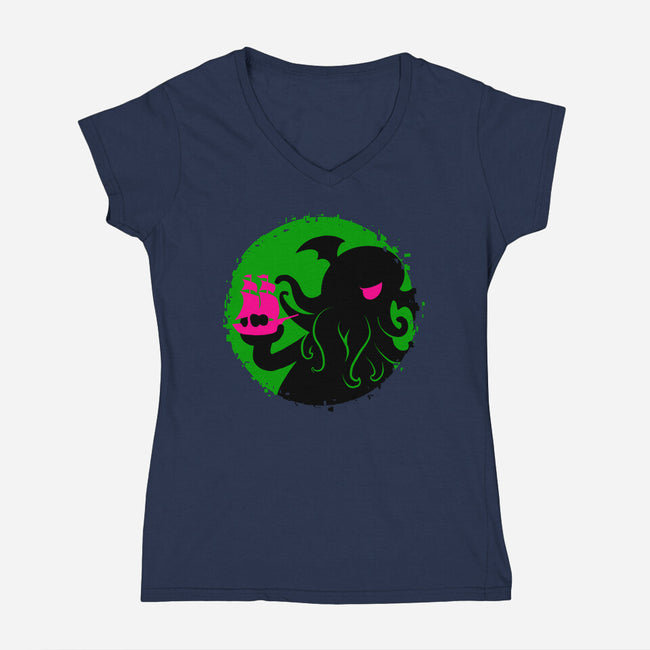 Oceanic Appetite-Womens-V-Neck-Tee-spoilerinc