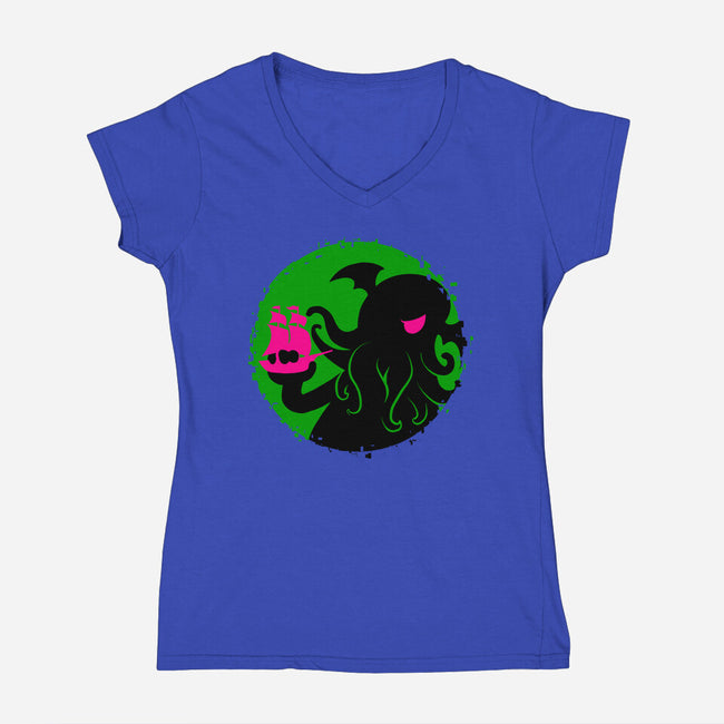 Oceanic Appetite-Womens-V-Neck-Tee-spoilerinc