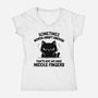 That's Why We Have Middle Fingers-Womens-V-Neck-Tee-BridgeWalker
