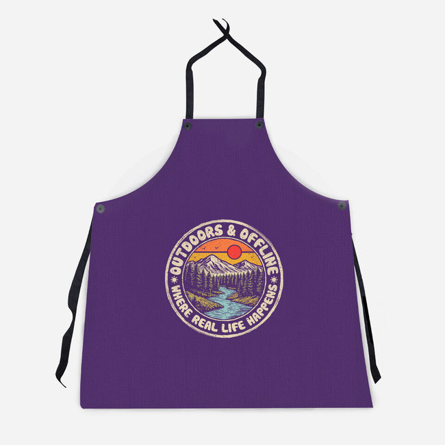 Outdoors And Offline-Unisex-Kitchen-Apron-NMdesign