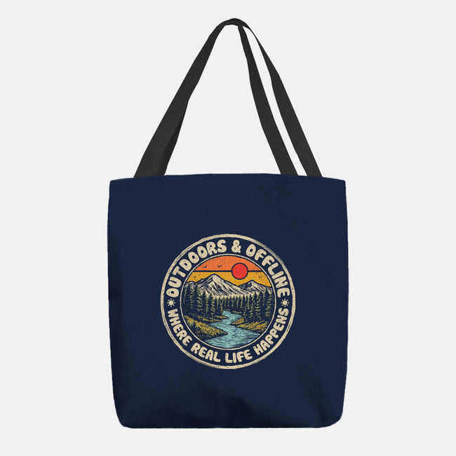 Outdoors And Offline-None-Basic Tote-Bag-NMdesign