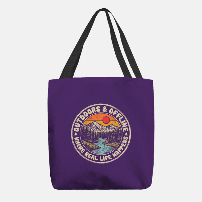 Outdoors And Offline-None-Basic Tote-Bag-NMdesign