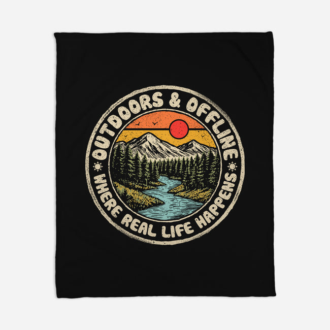 Outdoors And Offline-None-Fleece-Blanket-NMdesign
