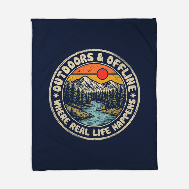 Outdoors And Offline-None-Fleece-Blanket-NMdesign