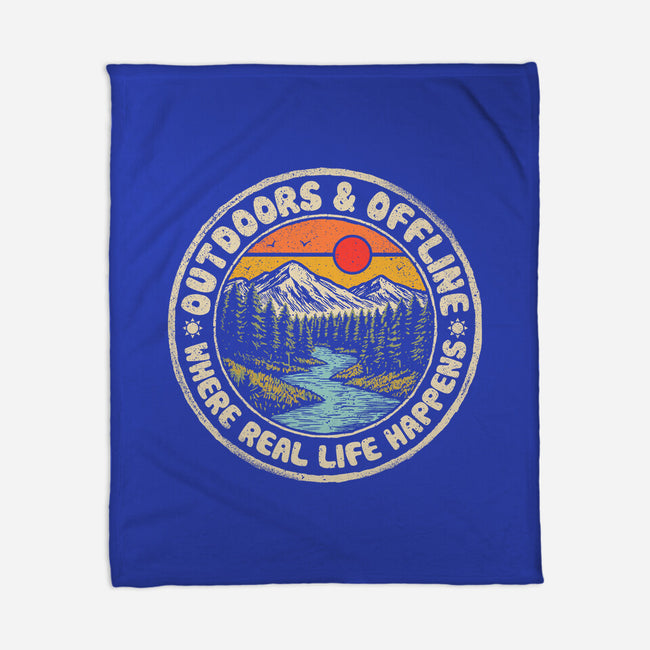 Outdoors And Offline-None-Fleece-Blanket-NMdesign