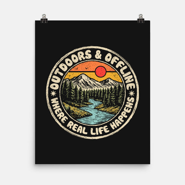 Outdoors And Offline-None-Matte-Poster-NMdesign