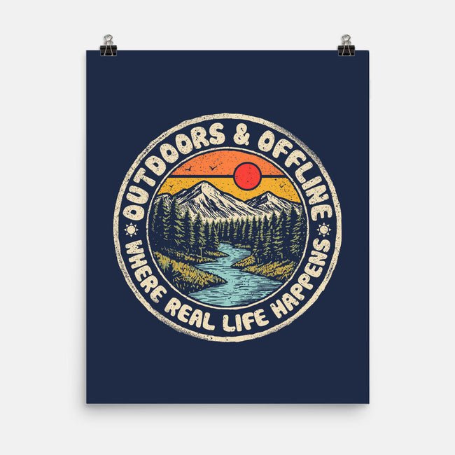 Outdoors And Offline-None-Matte-Poster-NMdesign