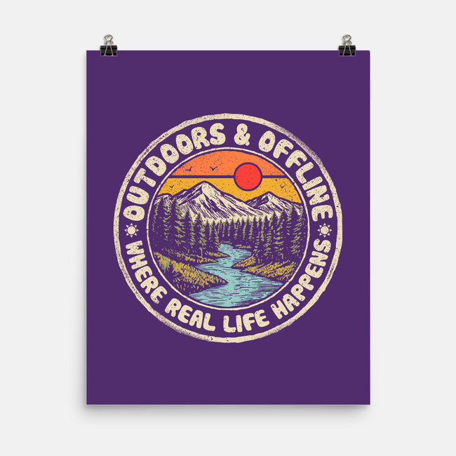 Outdoors And Offline-None-Matte-Poster-NMdesign