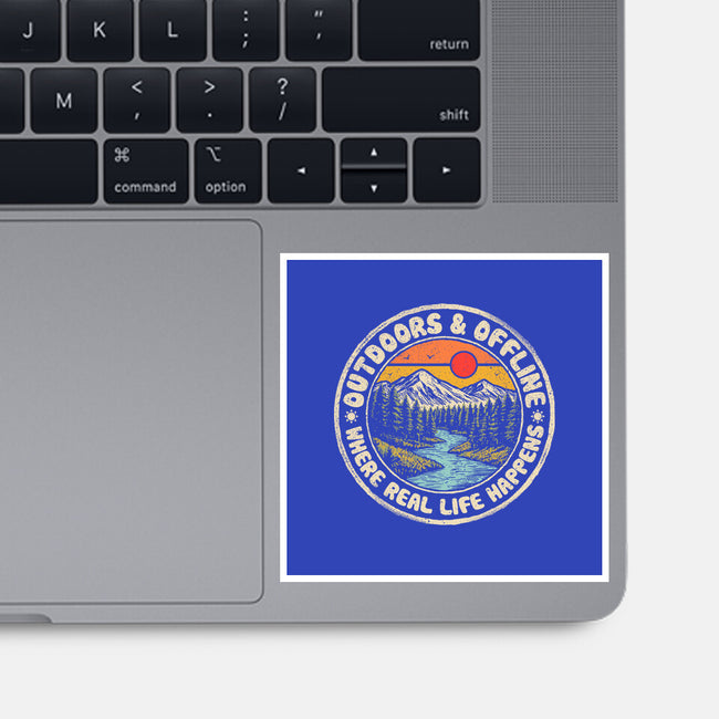 Outdoors And Offline-None-Glossy-Sticker-NMdesign