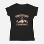 Over The Line-Womens-V-Neck-Tee-NMdesign