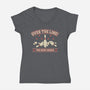 Over The Line-Womens-V-Neck-Tee-NMdesign