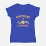 Over The Line-Womens-V-Neck-Tee-NMdesign