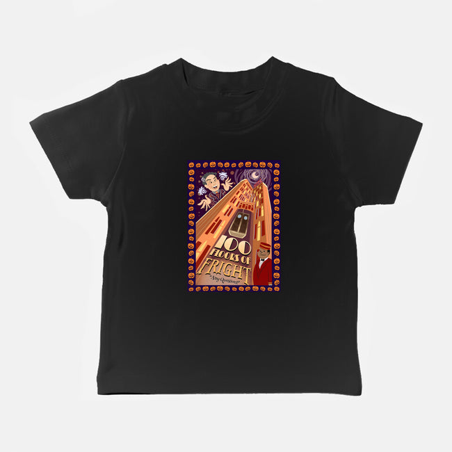 100 Floors Of Fright-Baby-Basic-Tee-DrawnByBryan