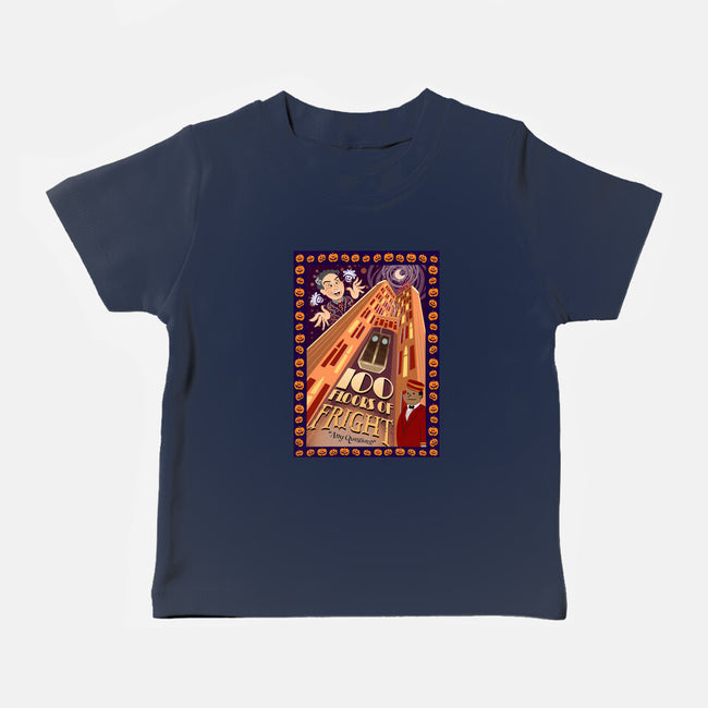 100 Floors Of Fright-Baby-Basic-Tee-DrawnByBryan