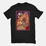 100 Floors Of Fright-Womens-Fitted-Tee-DrawnByBryan