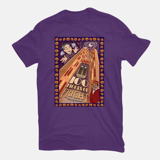 100 Floors Of Fright-Womens-Fitted-Tee-DrawnByBryan