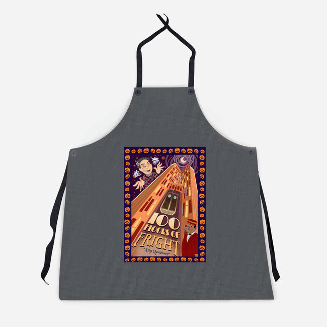 100 Floors Of Fright-Unisex-Kitchen-Apron-DrawnByBryan