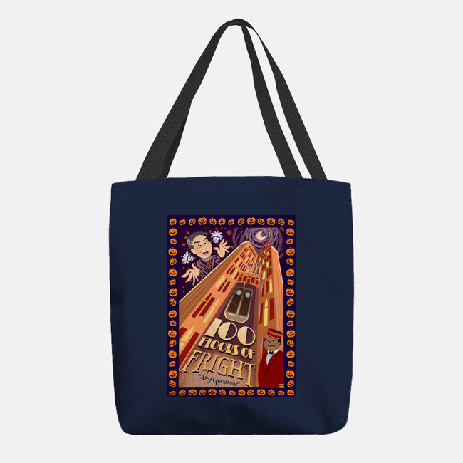 100 Floors Of Fright-None-Basic Tote-Bag-DrawnByBryan