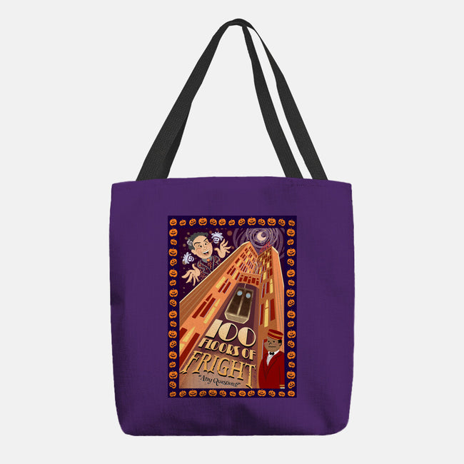 100 Floors Of Fright-None-Basic Tote-Bag-DrawnByBryan