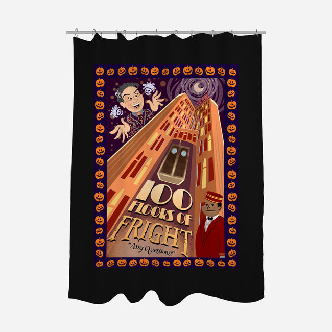 100 Floors Of Fright-None-Polyester-Shower Curtain-DrawnByBryan
