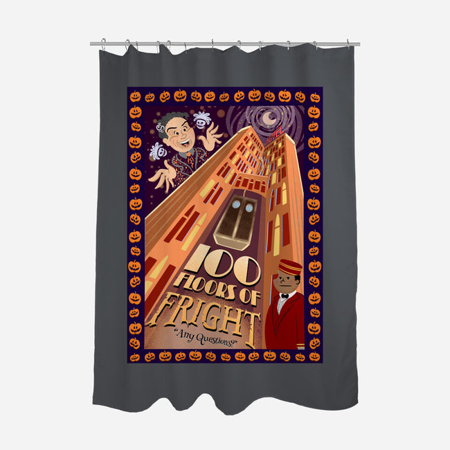100 Floors Of Fright-None-Polyester-Shower Curtain-DrawnByBryan