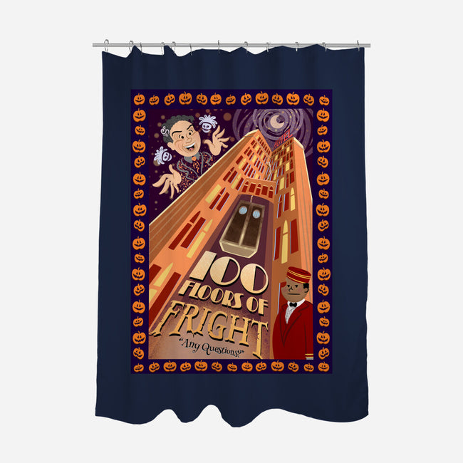 100 Floors Of Fright-None-Polyester-Shower Curtain-DrawnByBryan
