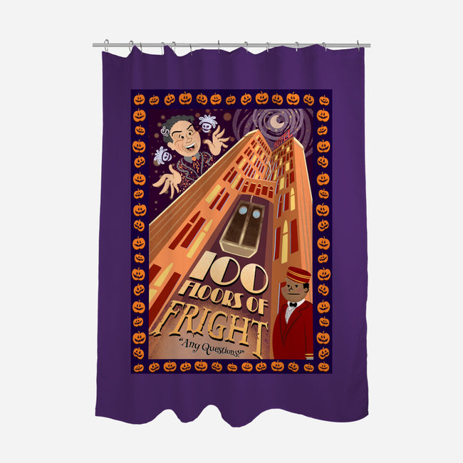 100 Floors Of Fright-None-Polyester-Shower Curtain-DrawnByBryan