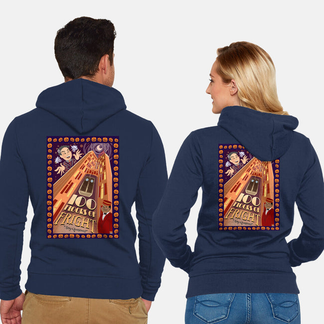 100 Floors Of Fright-Unisex-Zip-Up-Sweatshirt-DrawnByBryan