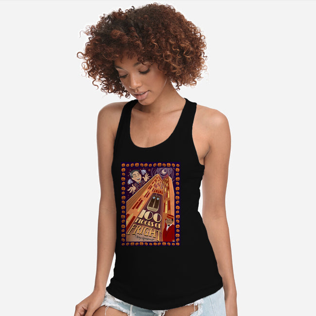 100 Floors Of Fright-Womens-Racerback-Tank-DrawnByBryan