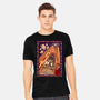 100 Floors Of Fright-Mens-Heavyweight-Tee-DrawnByBryan