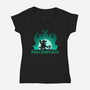 Space Junk Galaxy-Womens-V-Neck-Tee-DrawnByBryan