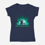Space Junk Galaxy-Womens-V-Neck-Tee-DrawnByBryan