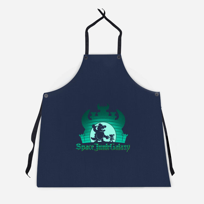 Space Junk Galaxy-Unisex-Kitchen-Apron-DrawnByBryan