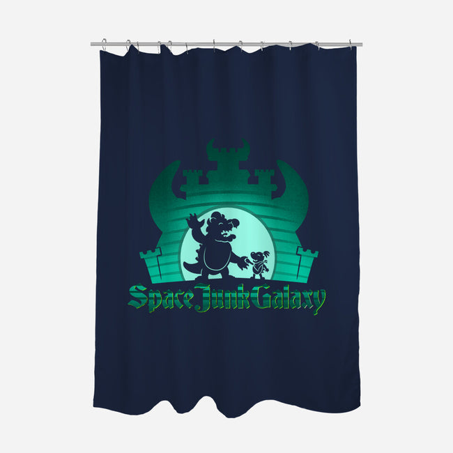 Space Junk Galaxy-None-Polyester-Shower Curtain-DrawnByBryan