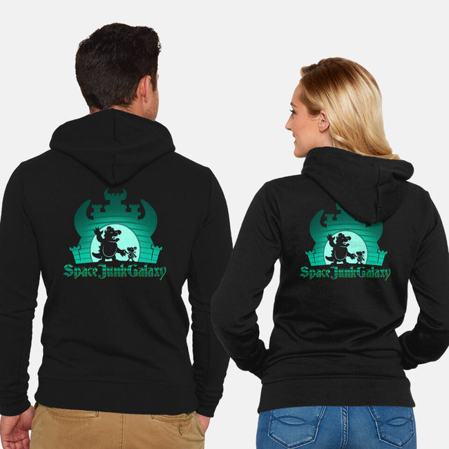 Space Junk Galaxy-Unisex-Zip-Up-Sweatshirt-DrawnByBryan