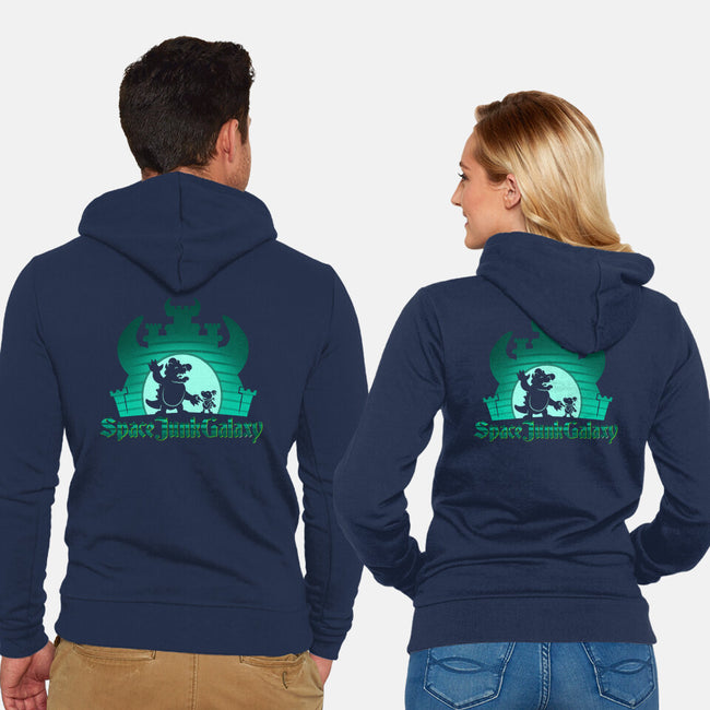 Space Junk Galaxy-Unisex-Zip-Up-Sweatshirt-DrawnByBryan