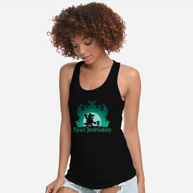 Space Junk Galaxy-Womens-Racerback-Tank-DrawnByBryan
