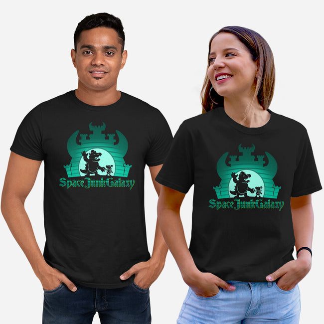 Space Junk Galaxy-Unisex-Basic-Tee-DrawnByBryan